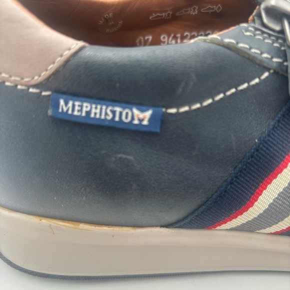 Mephisto Dark Blue Sneakers with Red and White Accents - Picture 8 of 10